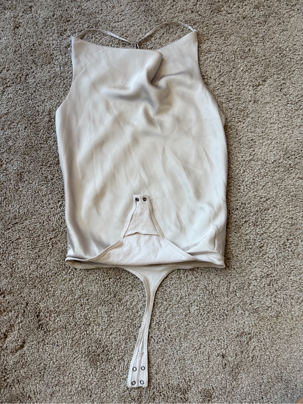 Abercrombie Ivory silky Bodysuit